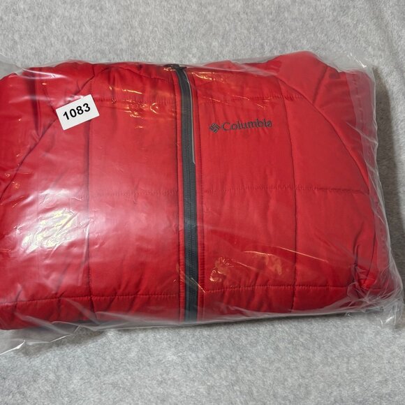 Columbia Boys Jacket Size M (10/12) Red Gray Hooded Insulated Winter - Picture 8 of 9